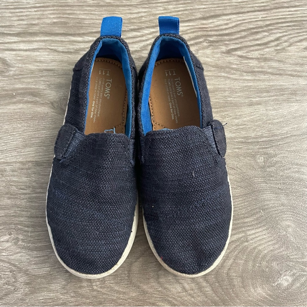 TOMS Kids Navy Slip-On Classic Shoes Toddler Size 11